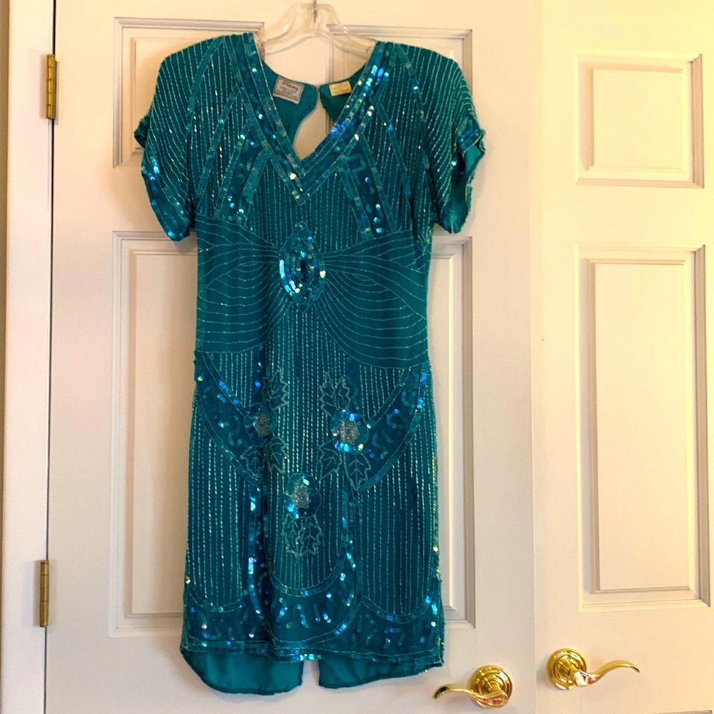 Vintage silk beaded dress